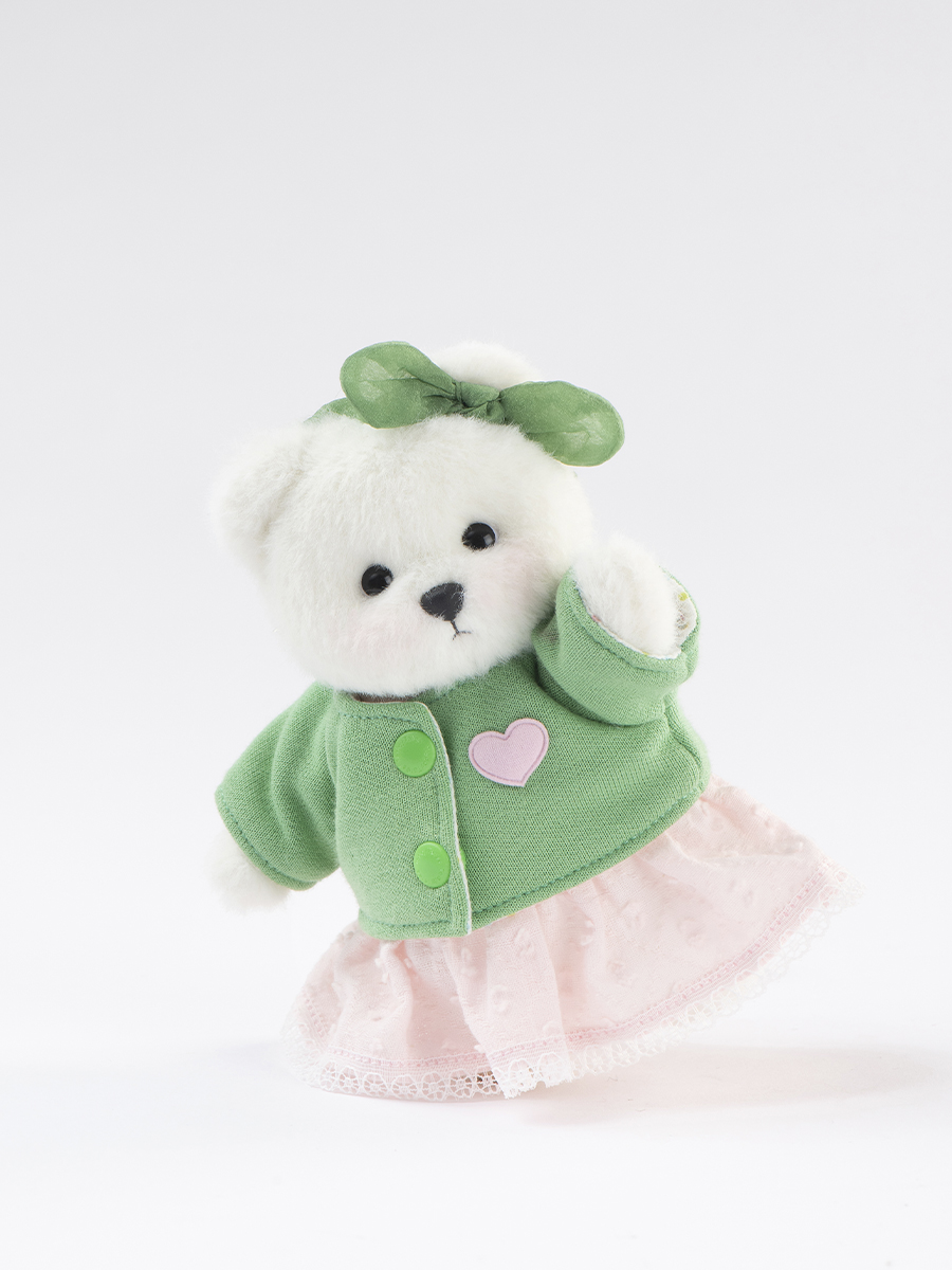 Мягкая игрушка TeddyTales Медведь Счастье белый - фото 4