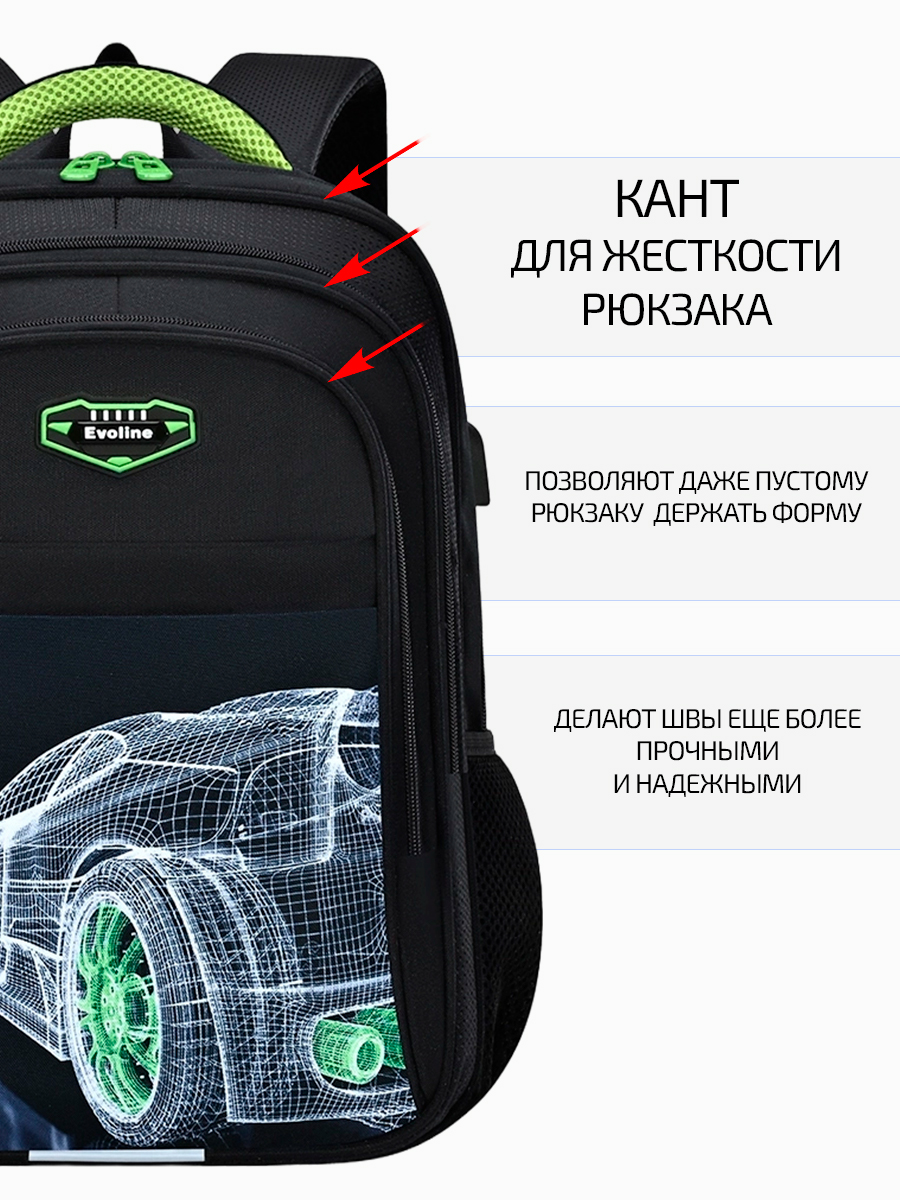 Рюкзак Evoline Гоночная машина - фото 6
