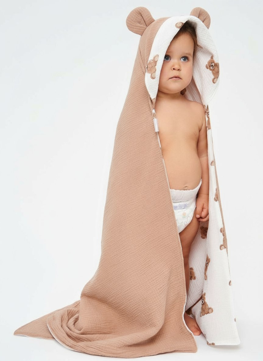 Полотенце Loo-Loo мишкиушки 95 x 95 см 1 шт. - фото 5