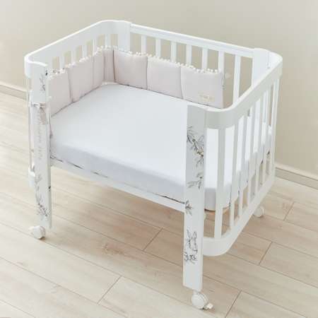 Бортик в кроватку Happy Baby для новорожденного 1 шт grey