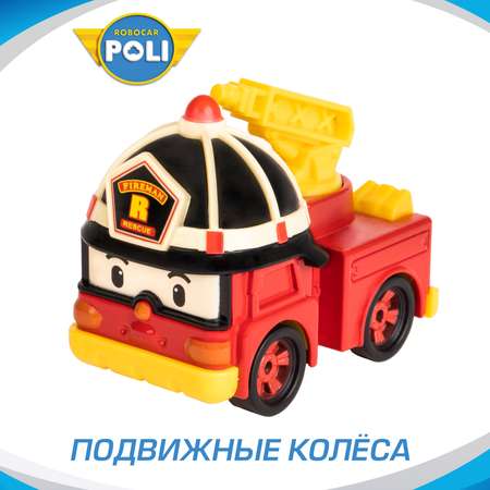 Пожарная машина РОБОКАР ПОЛИ металлическая Рой, 6 см красный