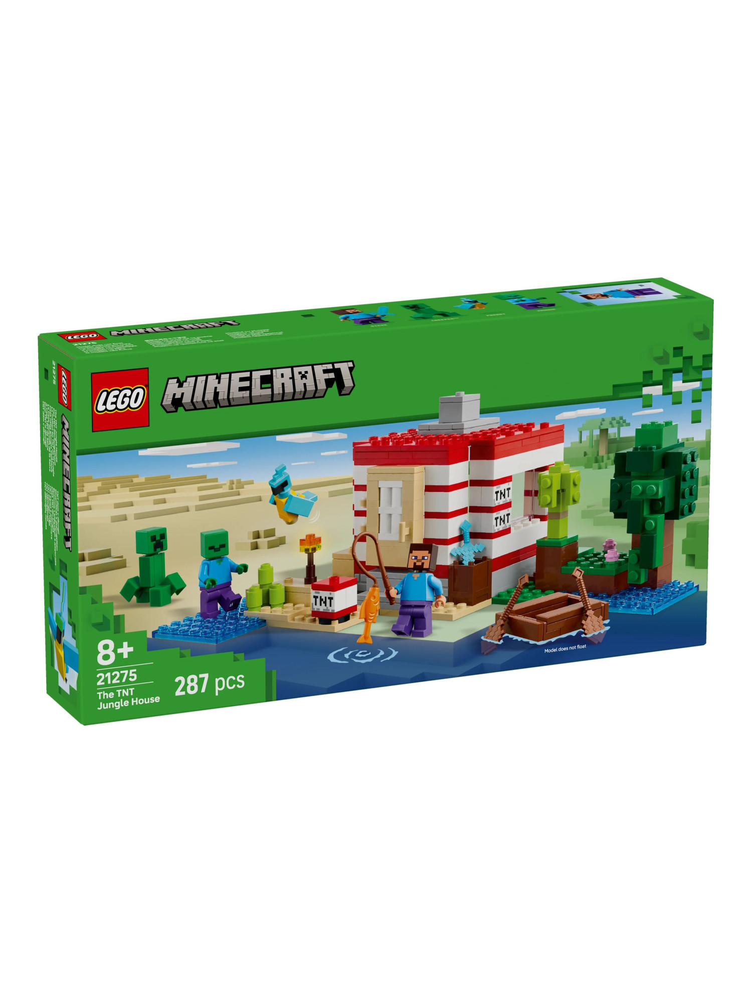 Конструктор LEGO Minecraft Дом из динамита в джунглях 287 дет. - фото 1