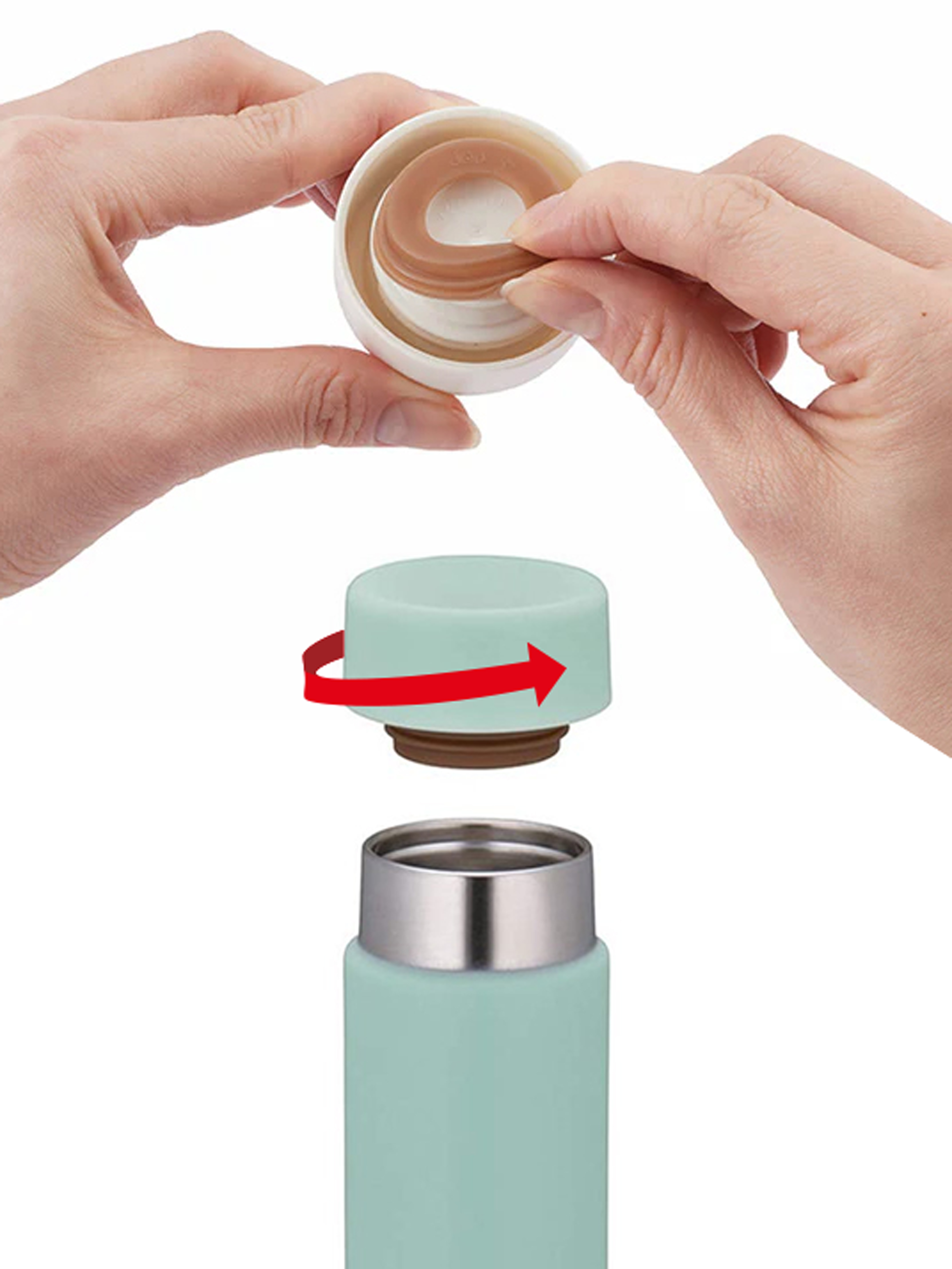 Мини-термос для кофе чая 150 мл THERMOS JOJ-150 ментоловый – нержавеющая сталь герметичный тепло/холод 6/8 часов - фото 9