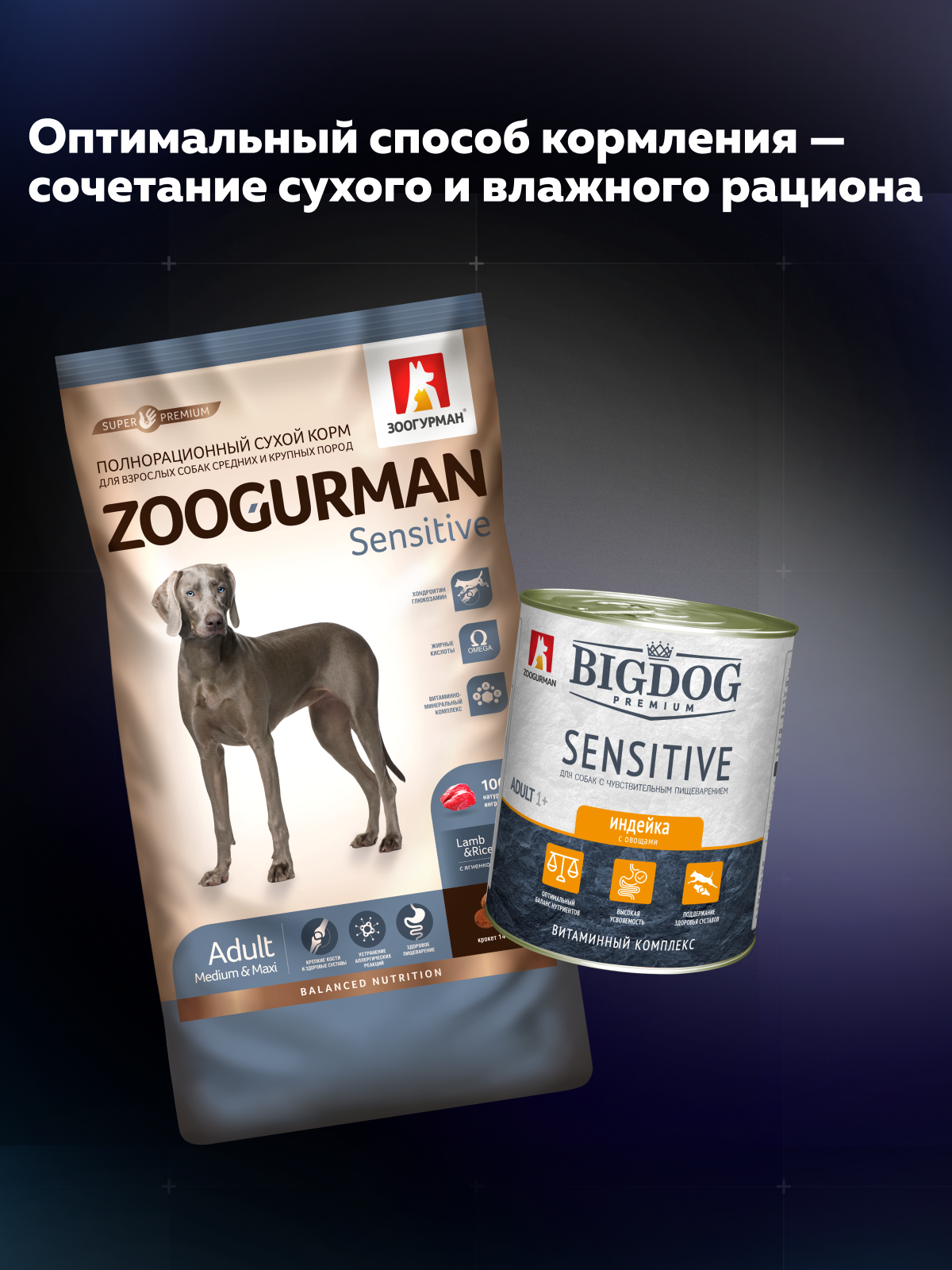 Корм влажный Зоогурман BIG DOG Premium SENSITIVE, c Индейкой и овощами, 850 г х 6шт. - фото 7