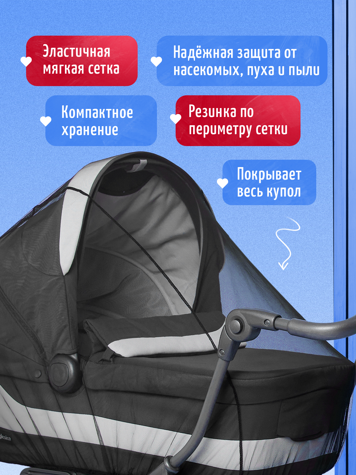 Сетка от насекомых Trottola черный Т150/чёрная - фото 2