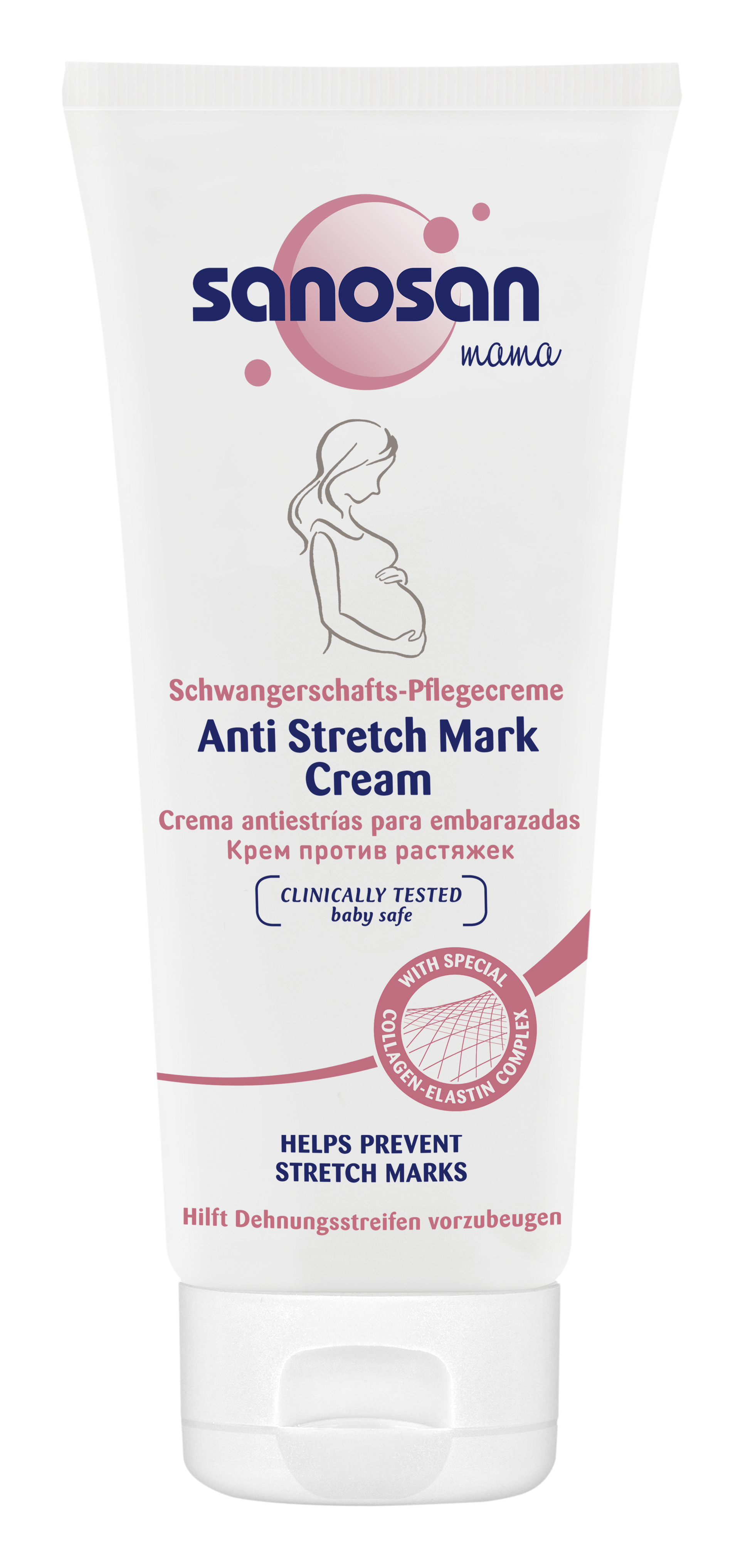 Изображение товара Sanosan Крем против растяжек на основе коллагена и эластина 150мл