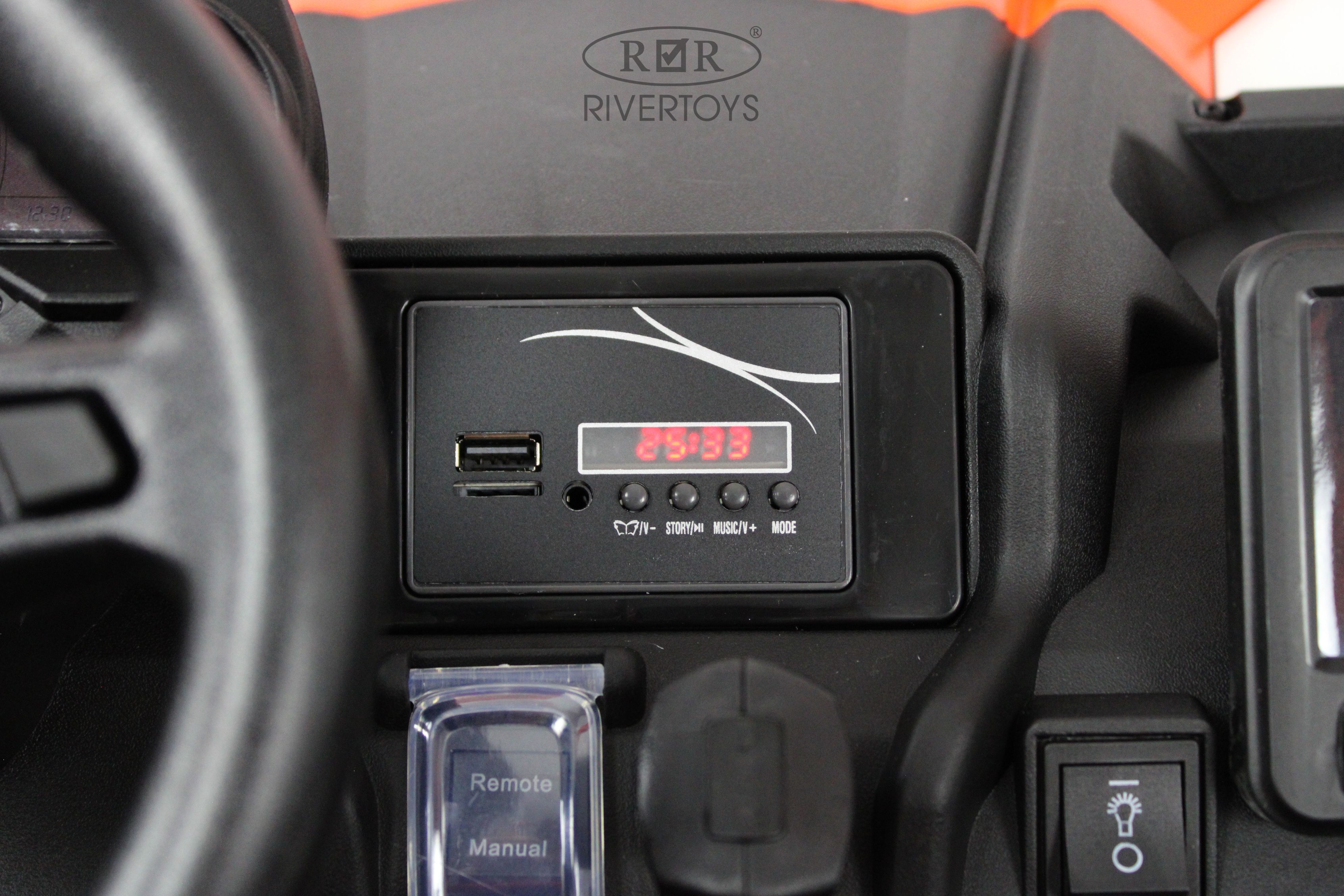 Электромобиль RIVERTOYS Y111YY-ORANGE С пультом ДУ - фото 20