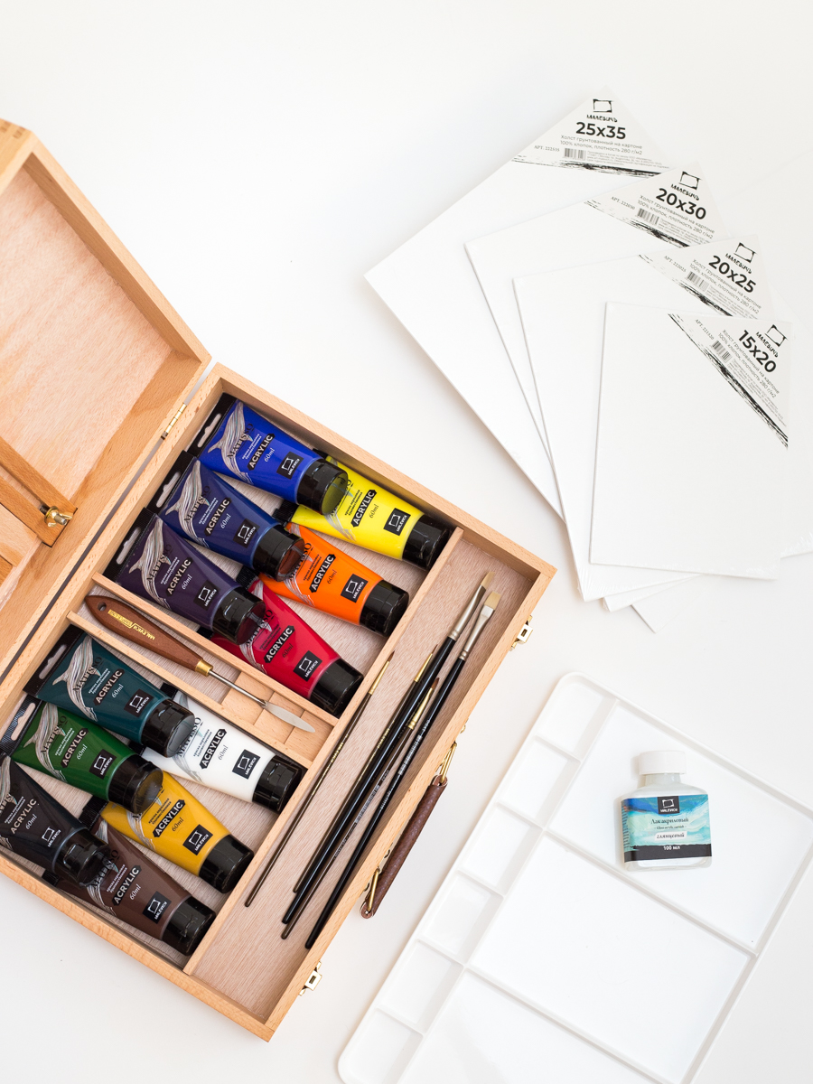 Набор для рисования Малевичъ подарочныйнабор картина акрилом - фото 14