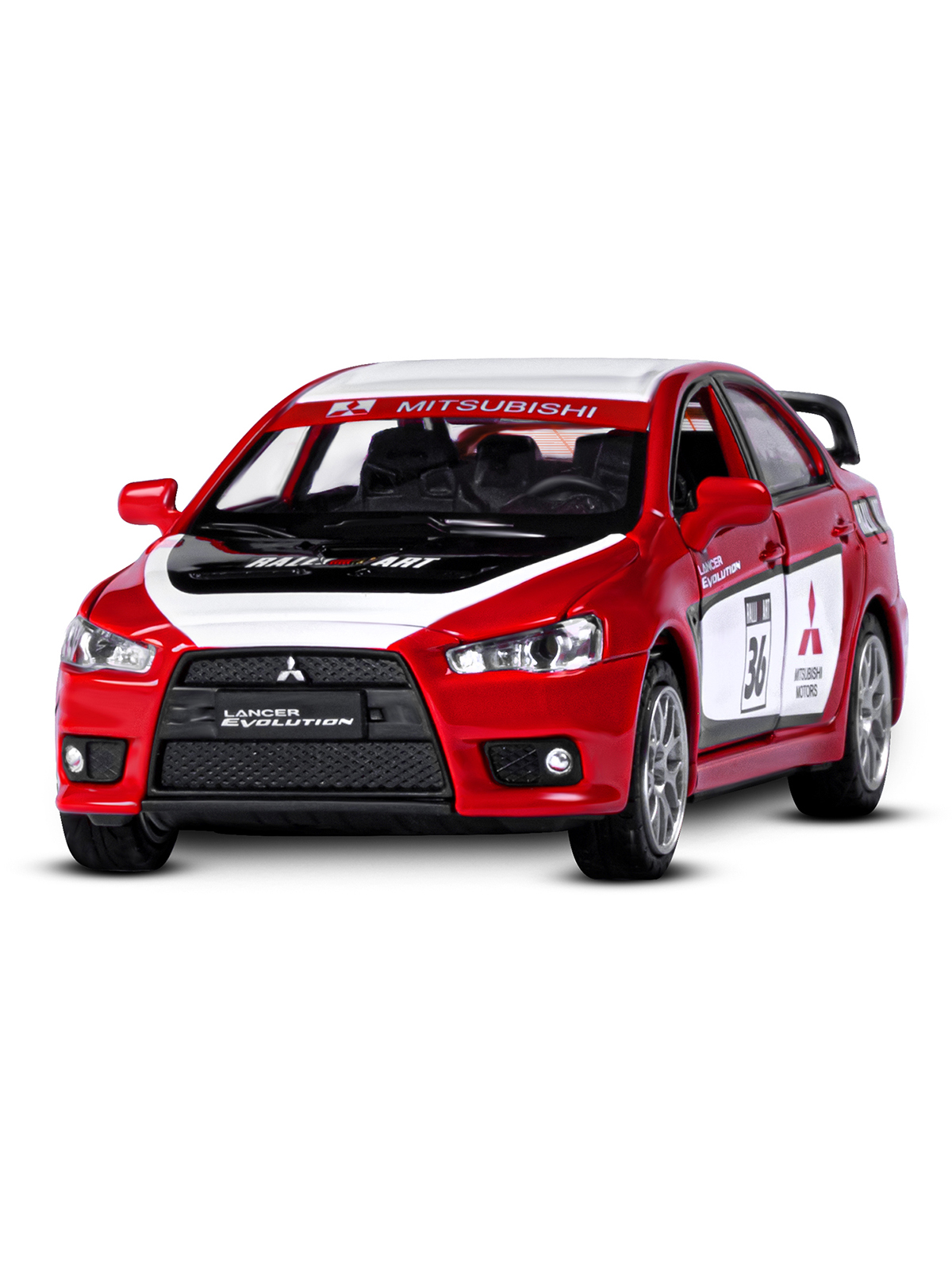 Автомобиль АВТОпанорама Mitsubishi Lancer Evolution 1:32 JB1251543 - фото 11
