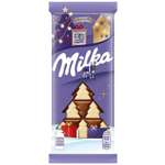 Шоколад молочный Milka с белым шоколадом в виде елочек 73г
