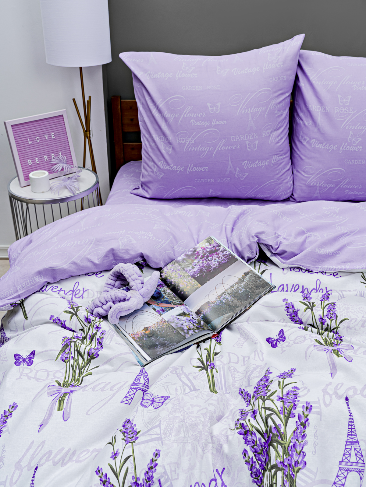 Комплект постельного белья LOVEBERRY Лаванда полутораспальный 4 предм. - фото 5
