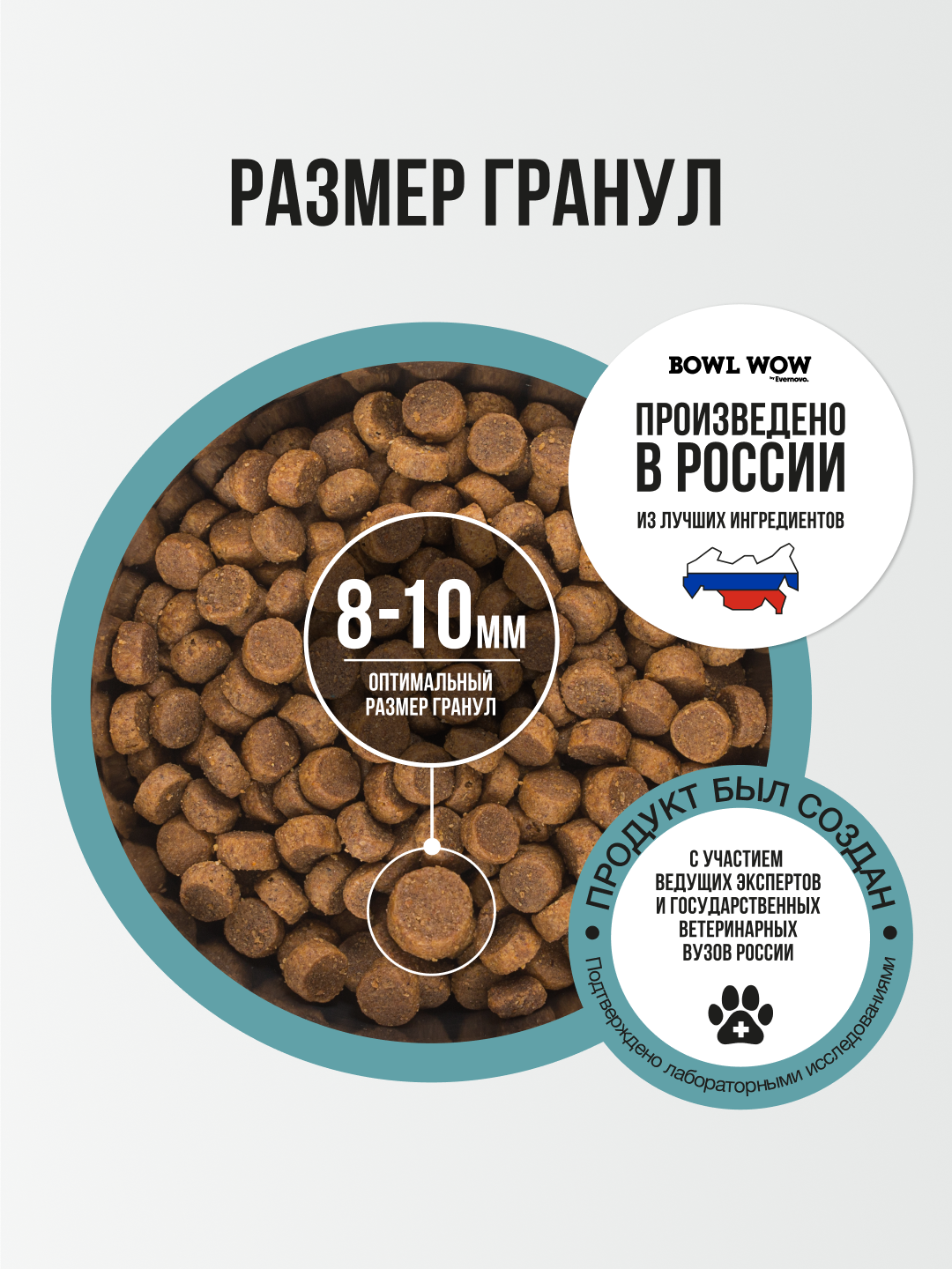 Корм сухой полнорационный BOWL WOW для взрослых собак мелких пород с индейкой, рисом и розмарином 800г - фото 4