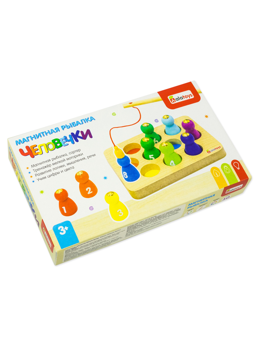 Игрушка Alatoys сортер Магнитная рыбалка 11 деталей - фото 4