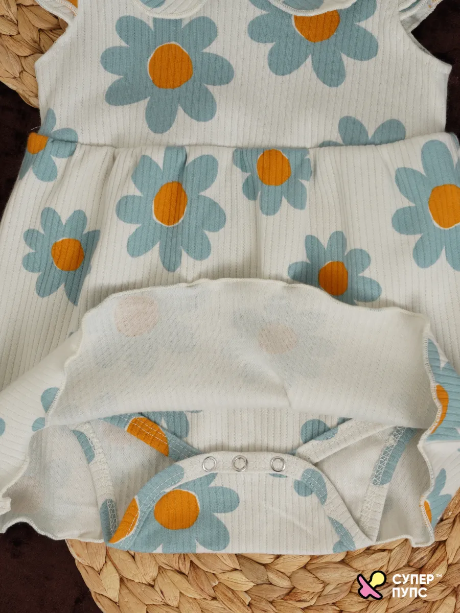 Боди-платье Супер Пупс бд/платье/2крыл/ромашка - фото 10