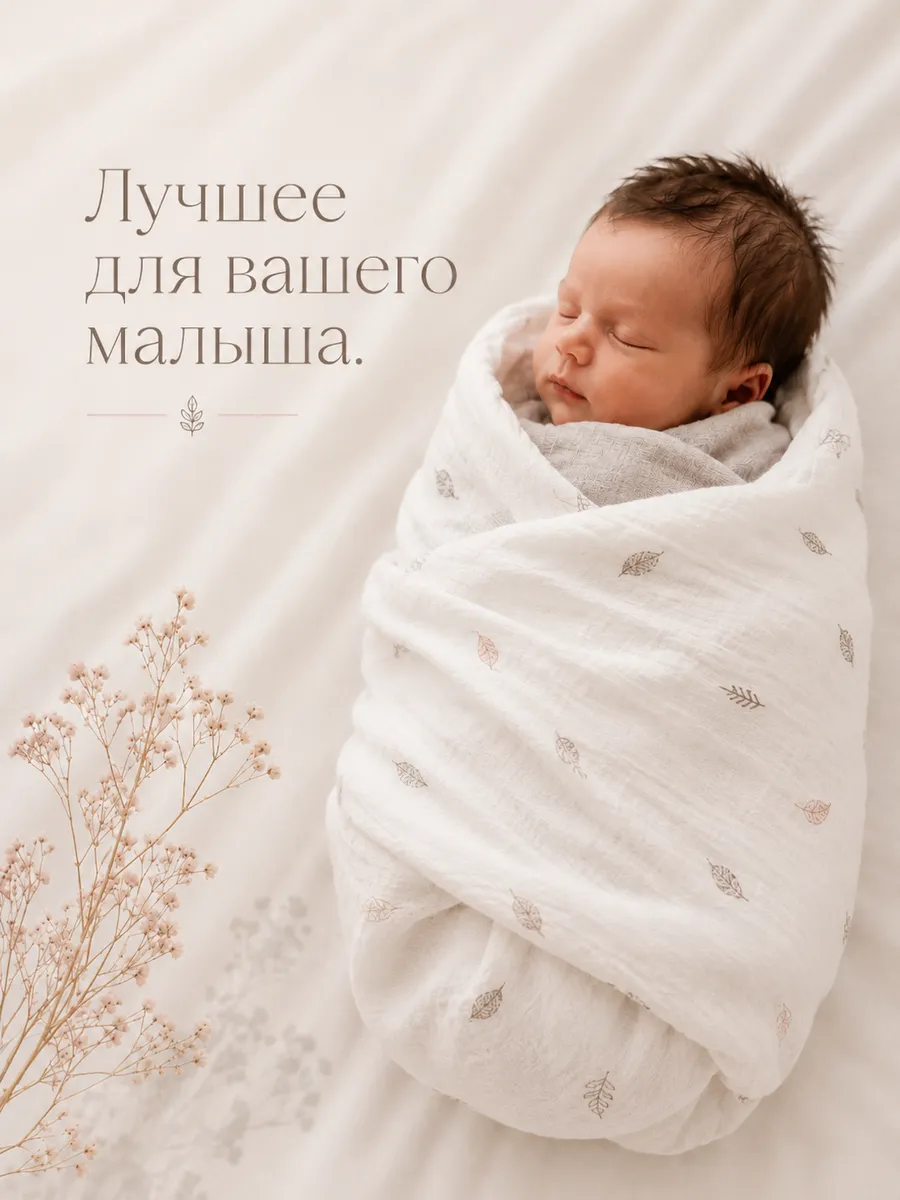 Пелёнка Moya ta муслин 100х100 см 2 шт. - фото 2