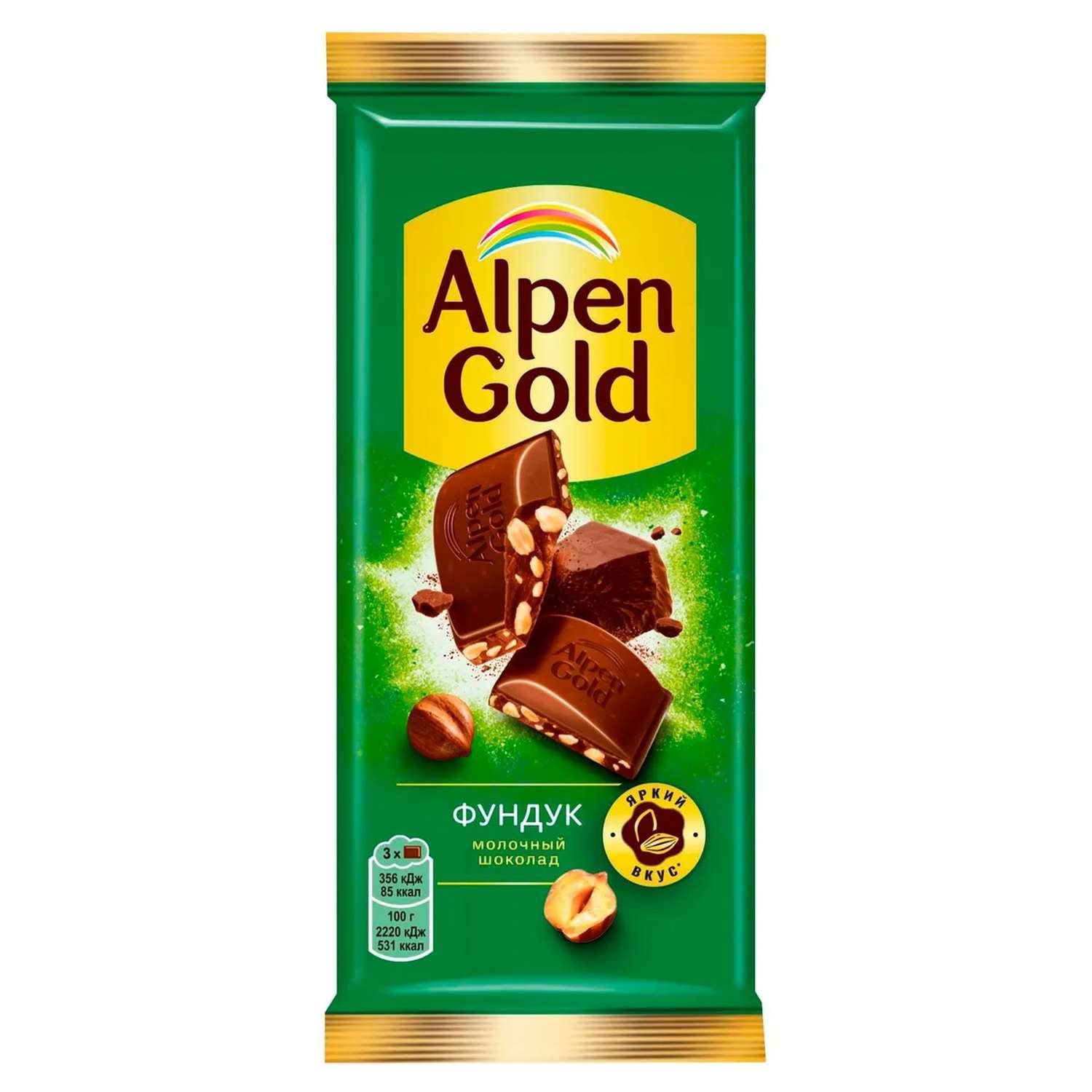 Шоколад Alpen Gold молочный фундук 80г - фото 1