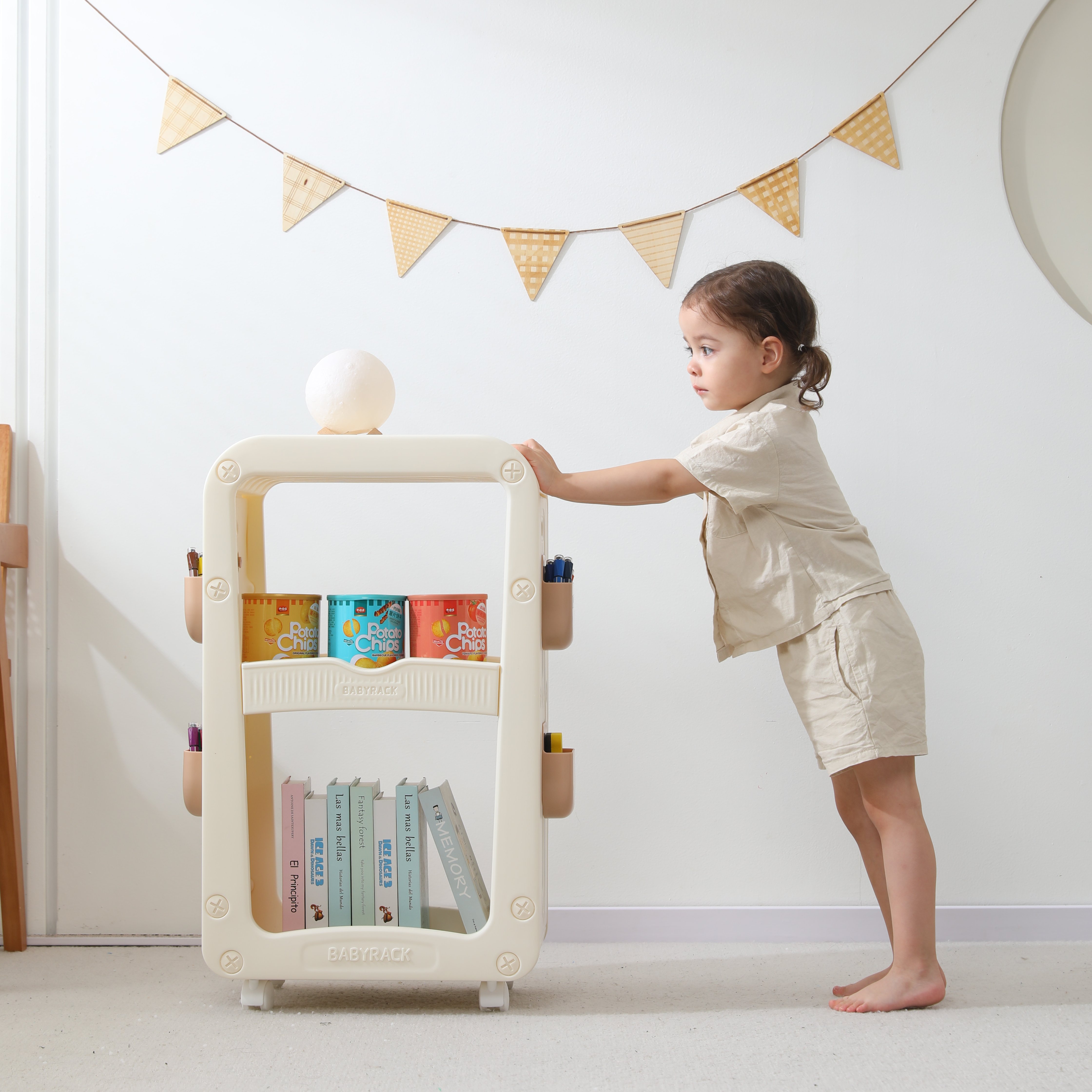 Тумба-стеллаж UNIX Kids Babyrack 3 levels Camel - фото 13