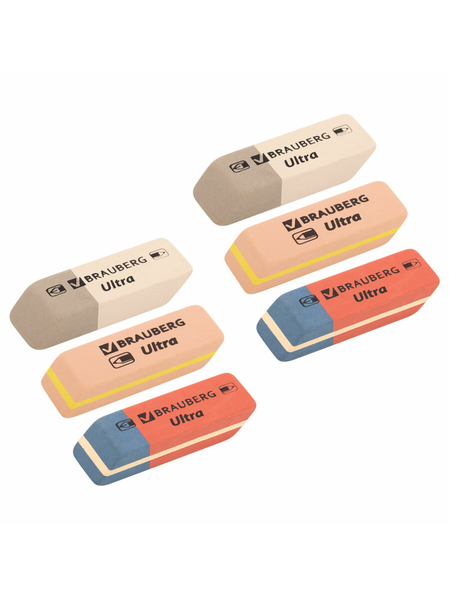 Ластик Brauberg 6 шт. - фото 8