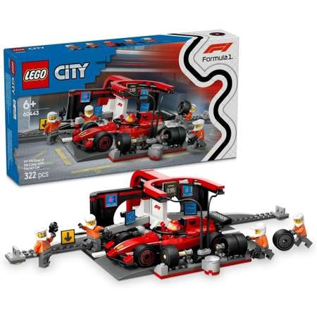 Конструктор LEGO City Формула 1 Питстоп Ferrari Car блочный