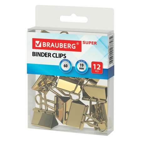 Зажимы Brauberg 12 шт.