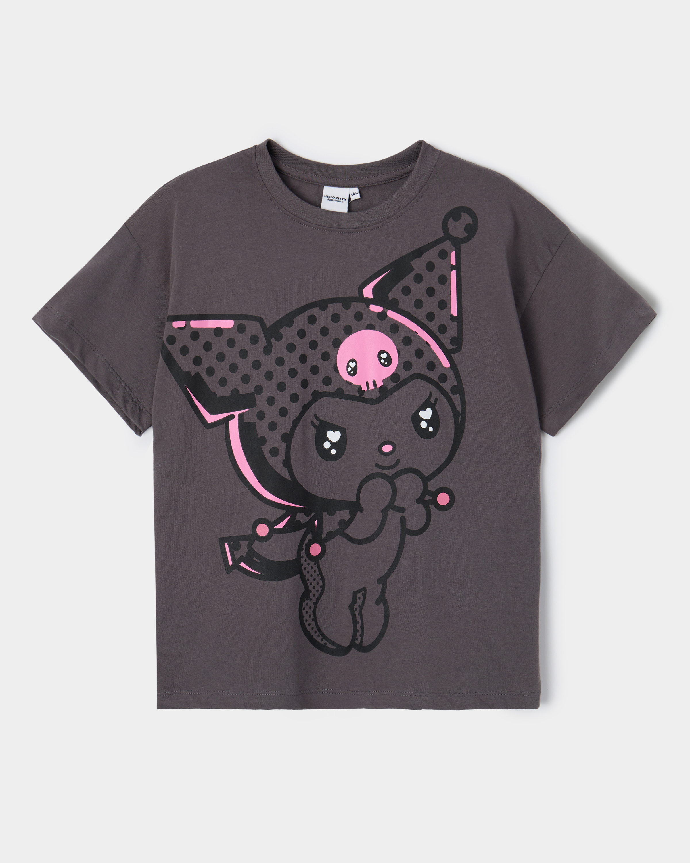 Изображение товара Серая детская футболка HELLO KITTY AND FRIENDS с двусторонним принтом