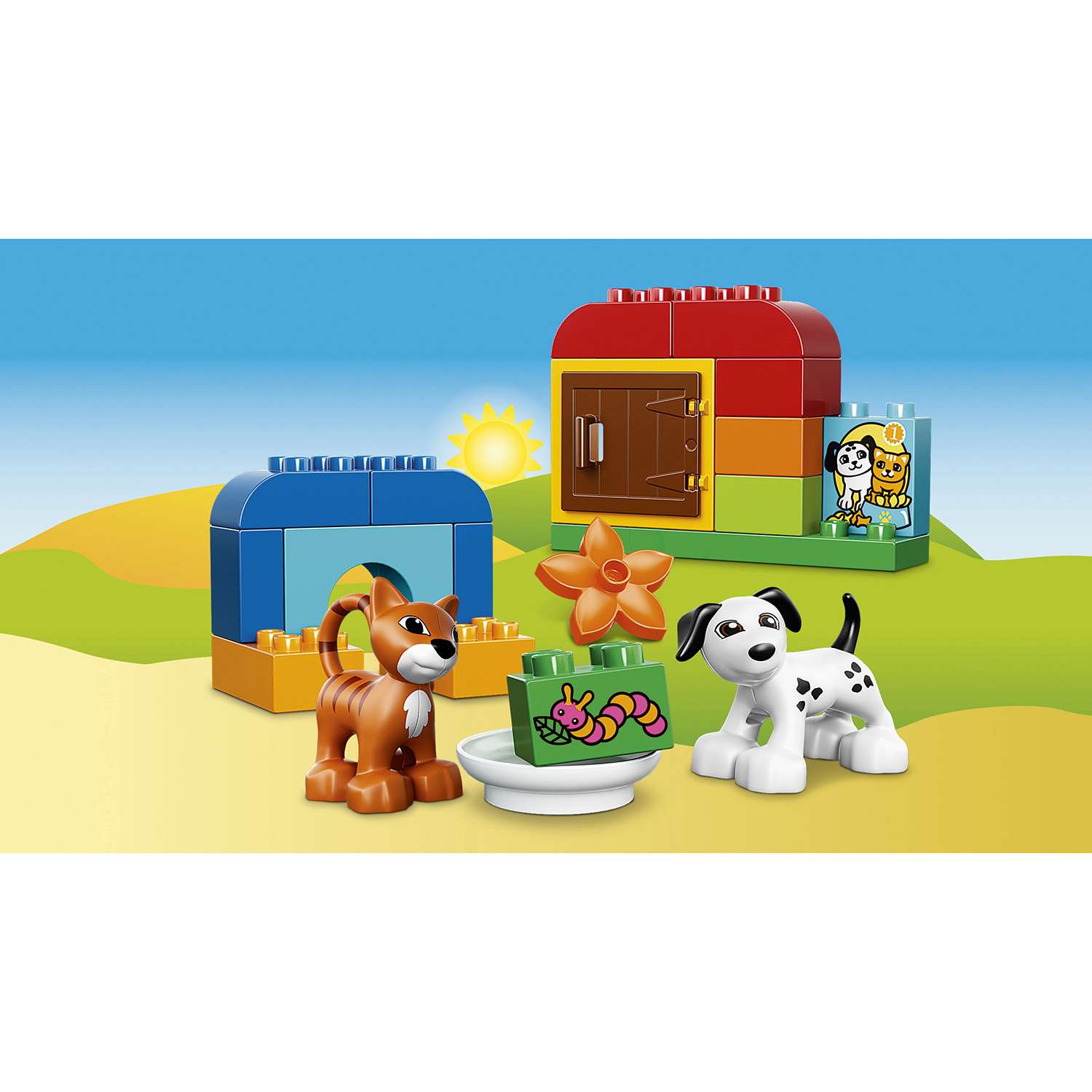 Конструктор LEGO DUPLO Лучшие друзья: кот и пёс блочный - фото 5