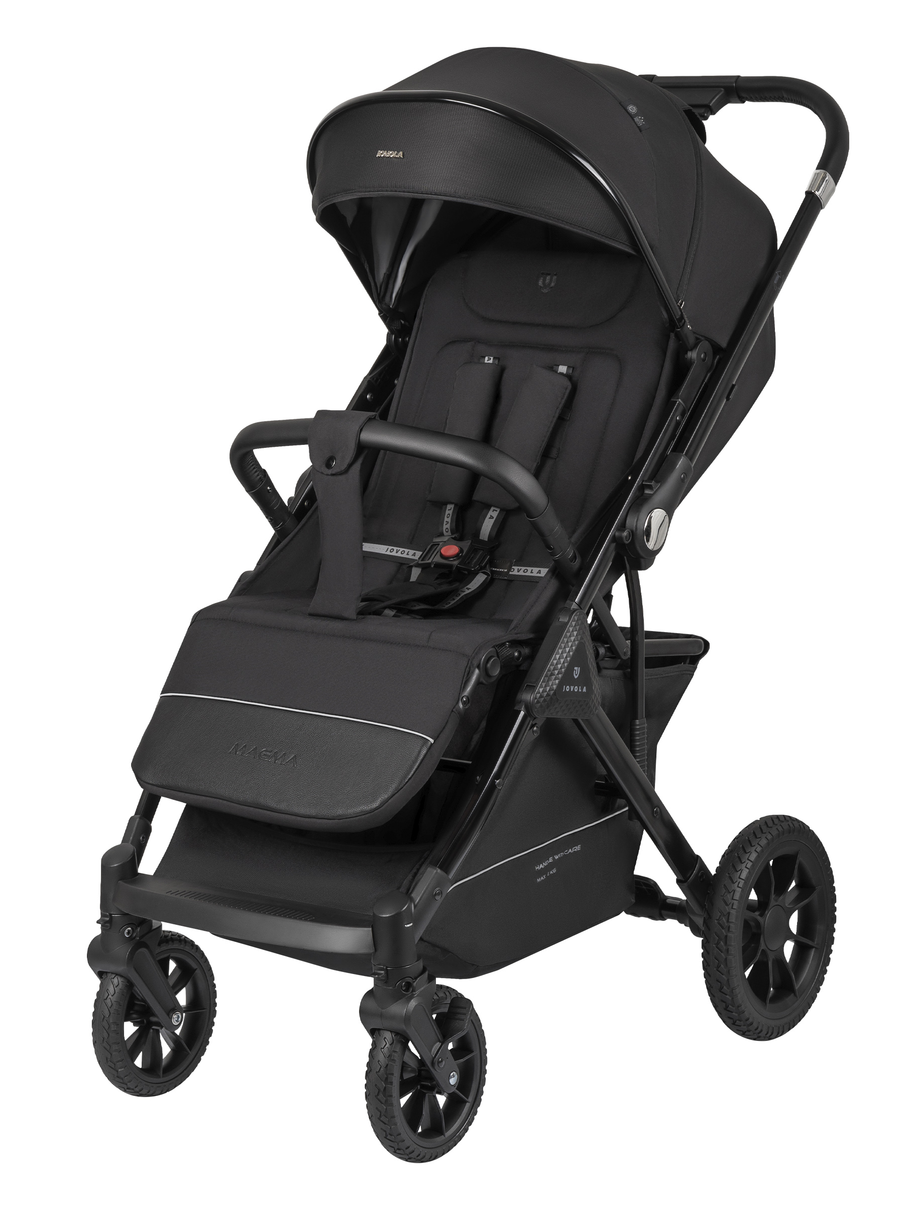 Коляска прогулочная JOVOLA Magma с перекидной ручкой черный - фото 14