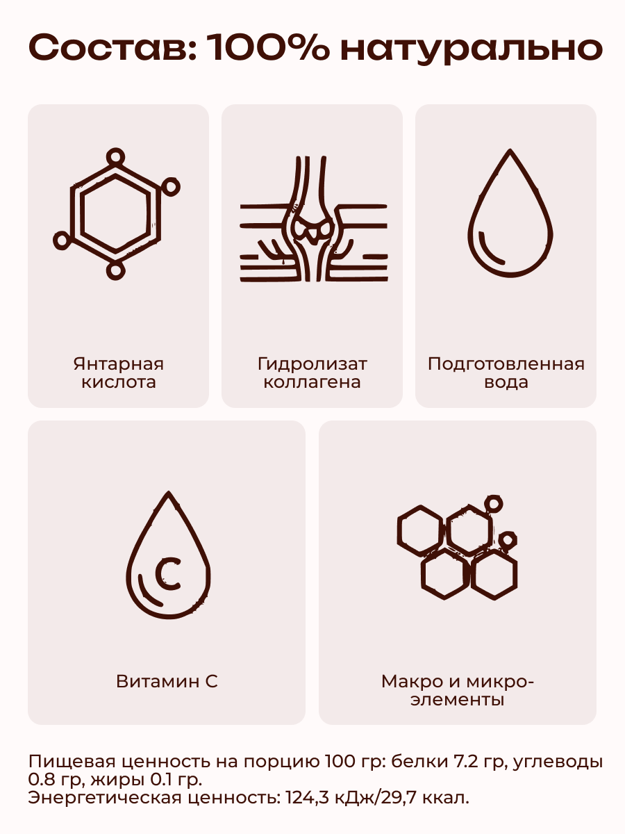 Коллаген пищевой с Янтарной кислотой COLLAGEN PREMIUM Витамин С - фото 6