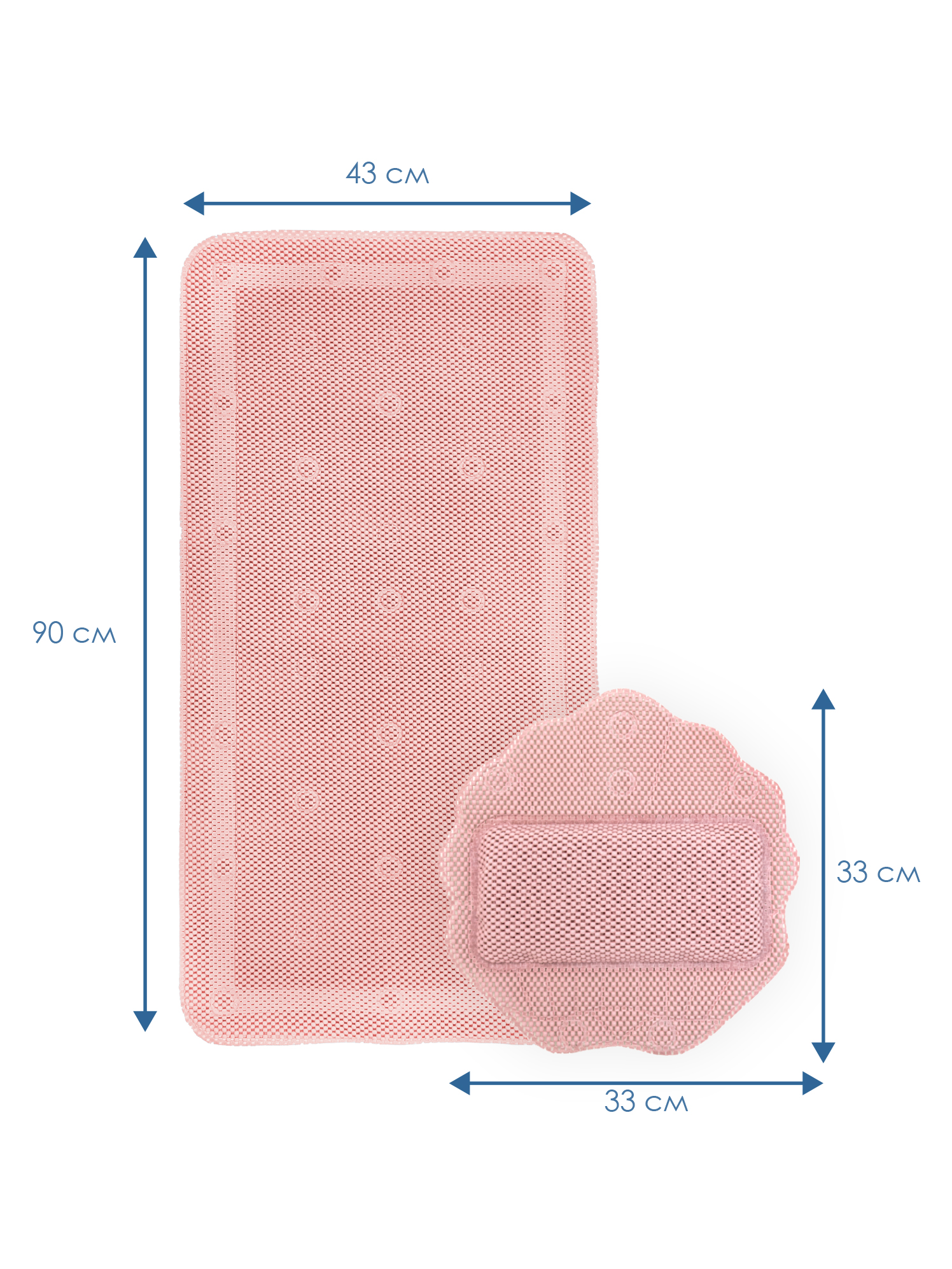 Коврик для ванной VILINA розовый 22 x 43 см 1 шт. - фото 5