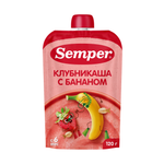 Пюре Semper Каша-банан-клубника с 6 мес 120 г