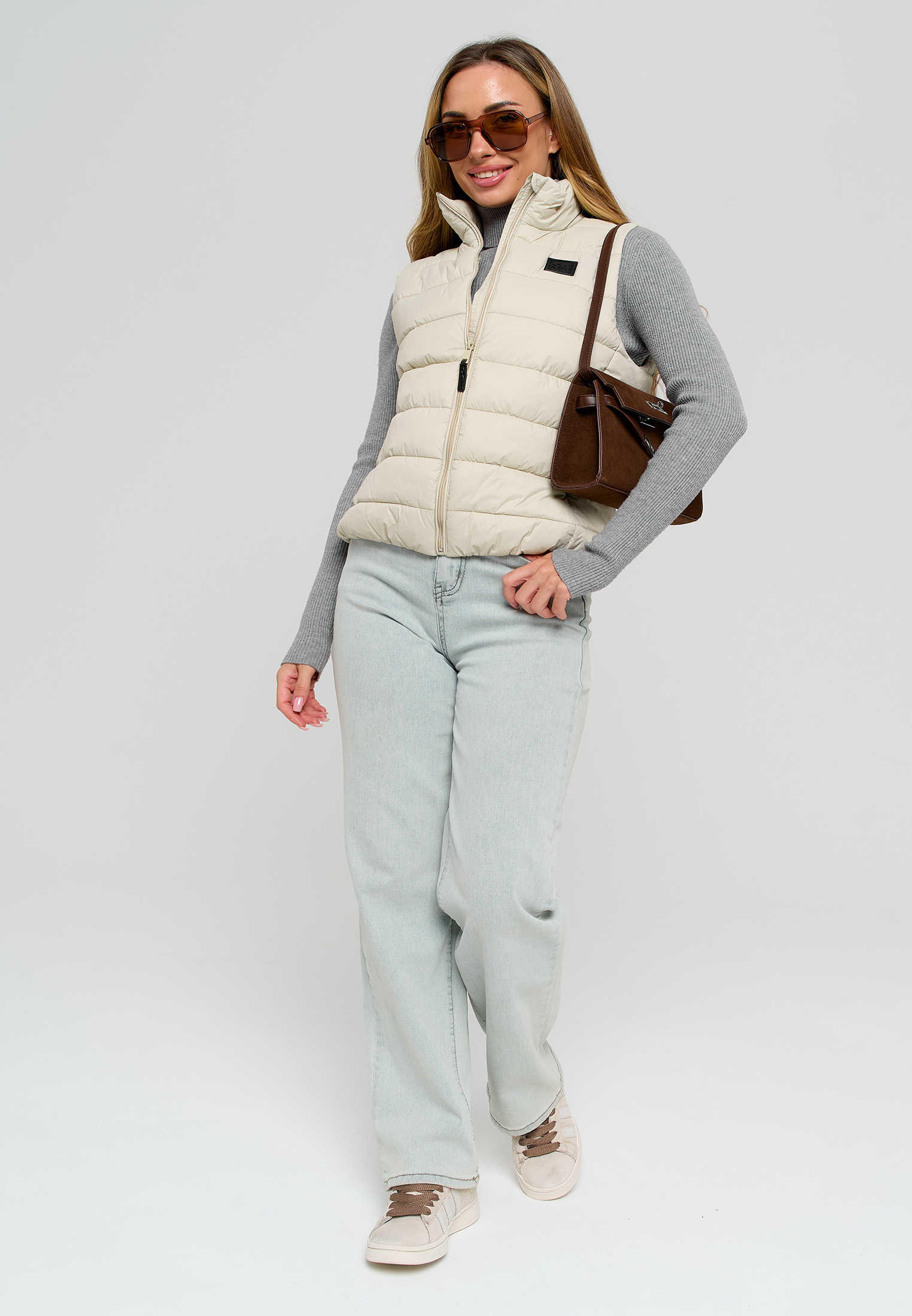 Жилет Stylish AMADEO AV-8508-бежевый - фото 12