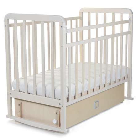 Детская кроватка Babyton прямоугольная, поперечный маятник (береза)