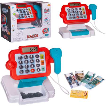 Игровой набор Abtoys продукты, прилавок, касса, тележки и корзинки