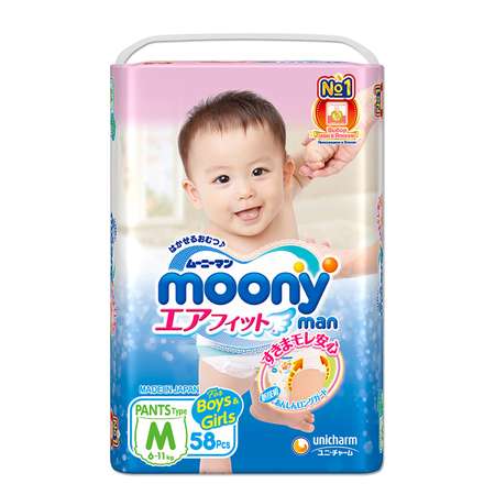Трусики Moony M (6-11 кг) 58 шт.