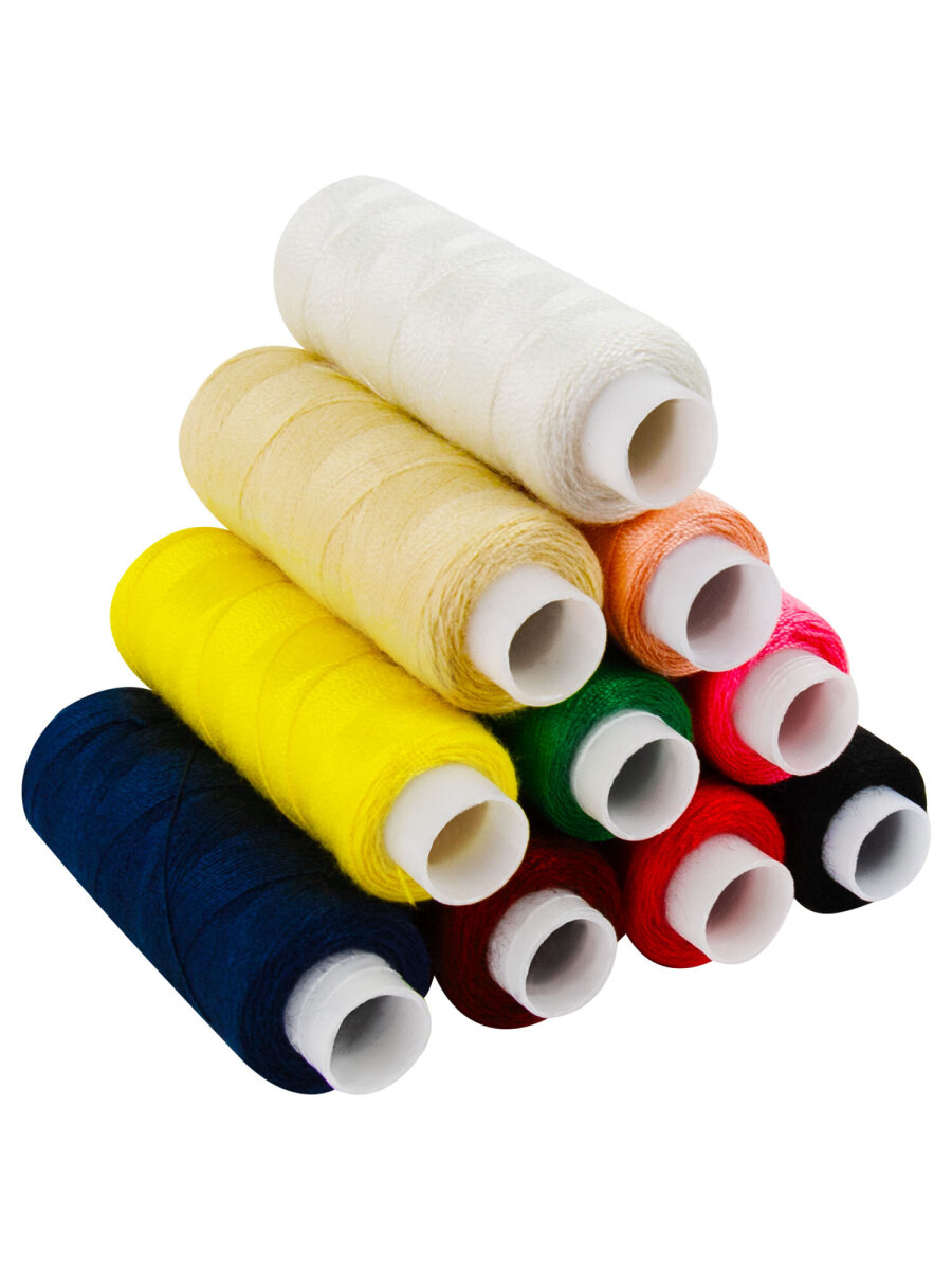 Нитки для шитья Develia армированные 45ЛЛ 120 м швейный набор 11 цветов - фото 9
