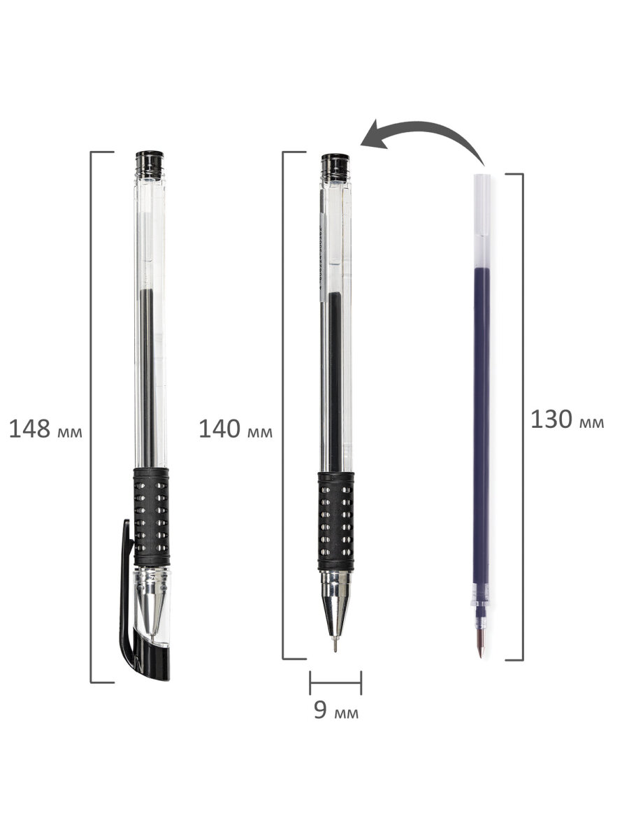 Ручка гелевая Staff 12 шт. - фото 13