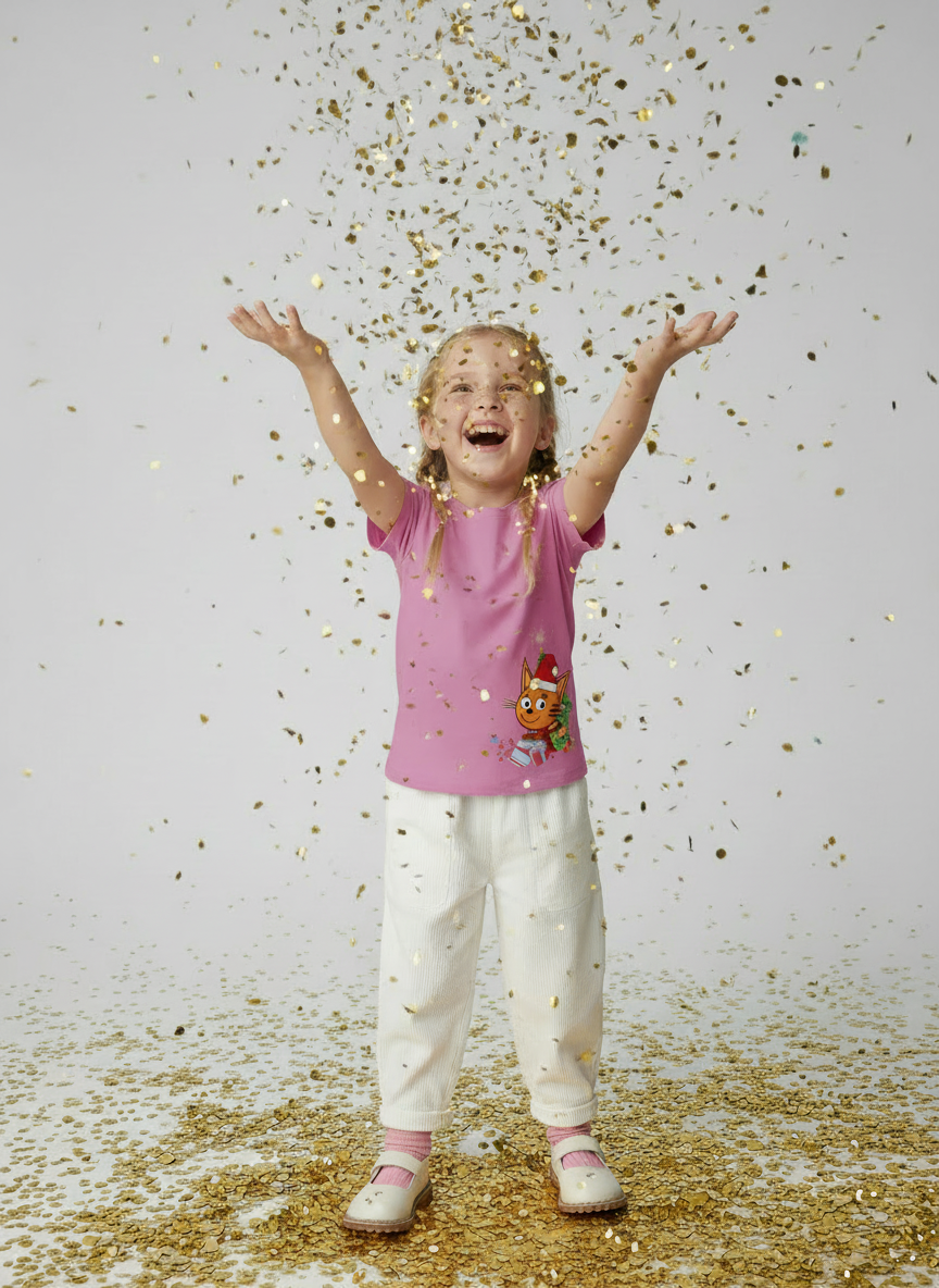 Футболка Три кота TK25252406/пионовый - фото 4