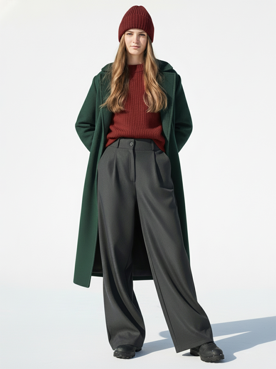 Брюки-палаццо СИНЯЯ МОДА WF1012-H39 - фото 1