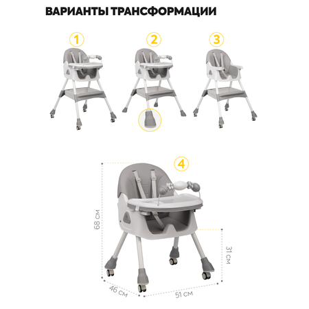 Стульчик для кормления JOVOLA Jelly Flex классический
