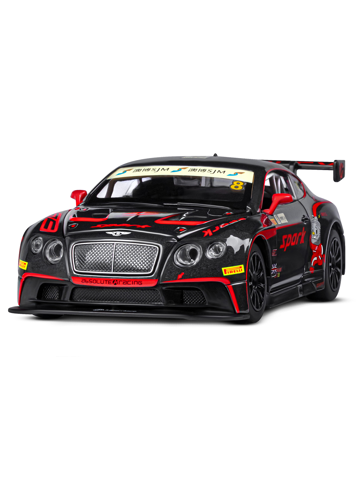 Автомобиль АВТОпанорама Bentley Continental GT3 Concept 1:24 черный JB1251566 - фото 11