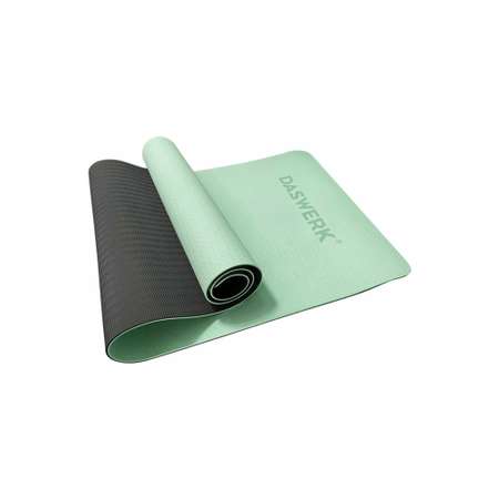 Коврик для йоги и фитнеса DASWERK нескользящий двухсторонний с чехлом