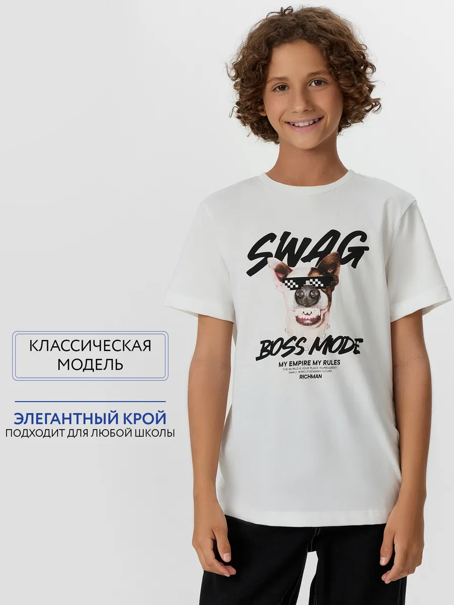 Футболка Mark Formelle (Марк Формэль) 113379/белый +печать5 - фото 5