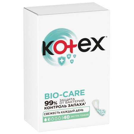 Прокладки ежедневные KOTEX Био-Кэа Экстра тонкие 40шт