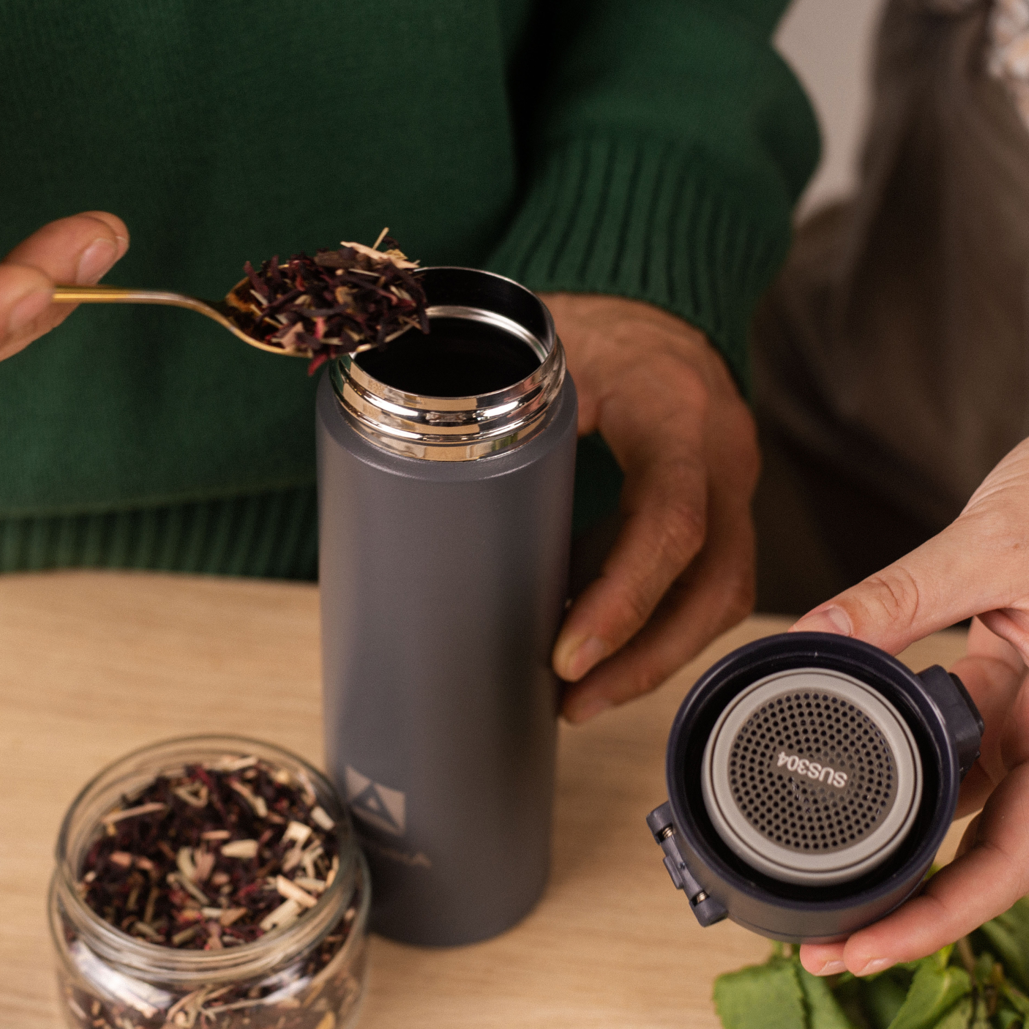 Термокружка Арктика 703-470 графит с ситечком - фото 8