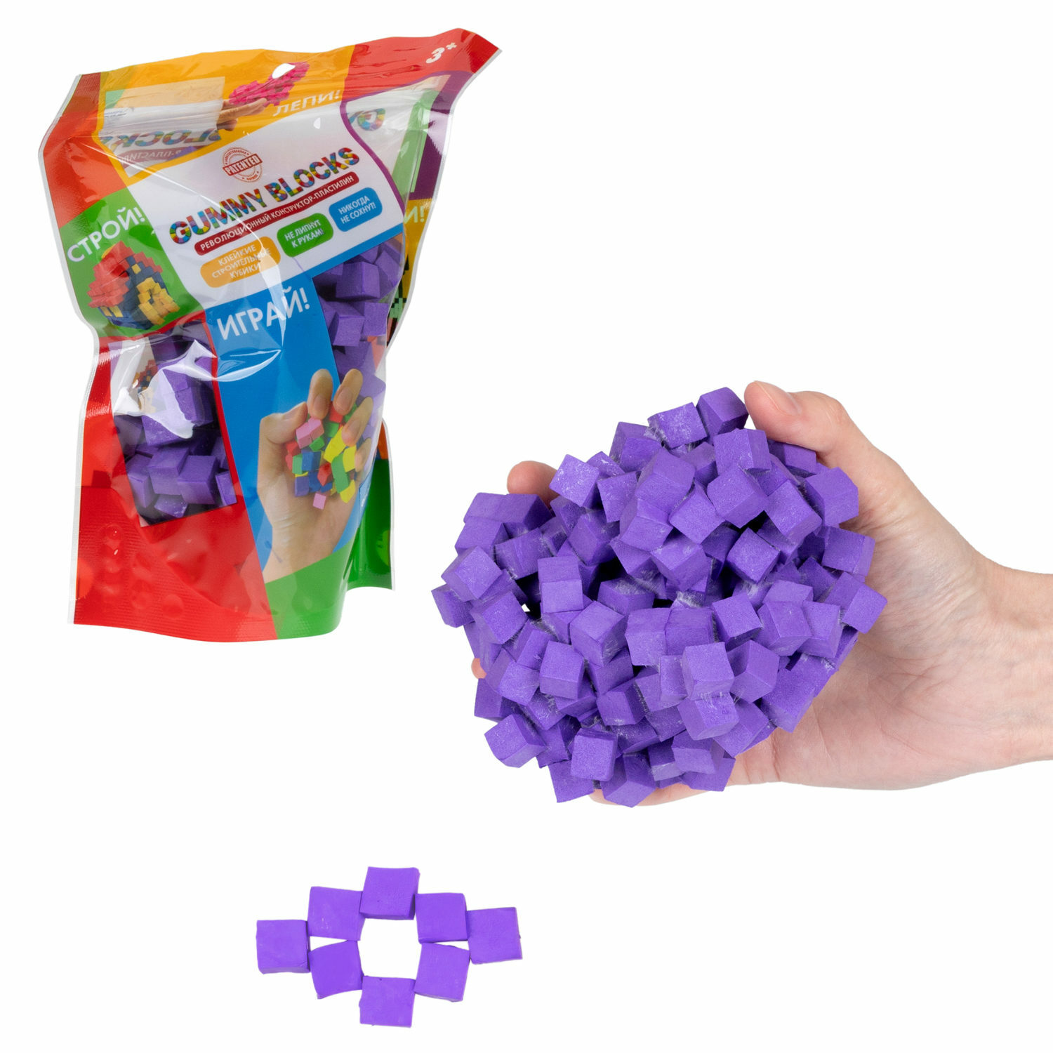 Пластилин 1TOY Конструктор 4 цв. - фото 4