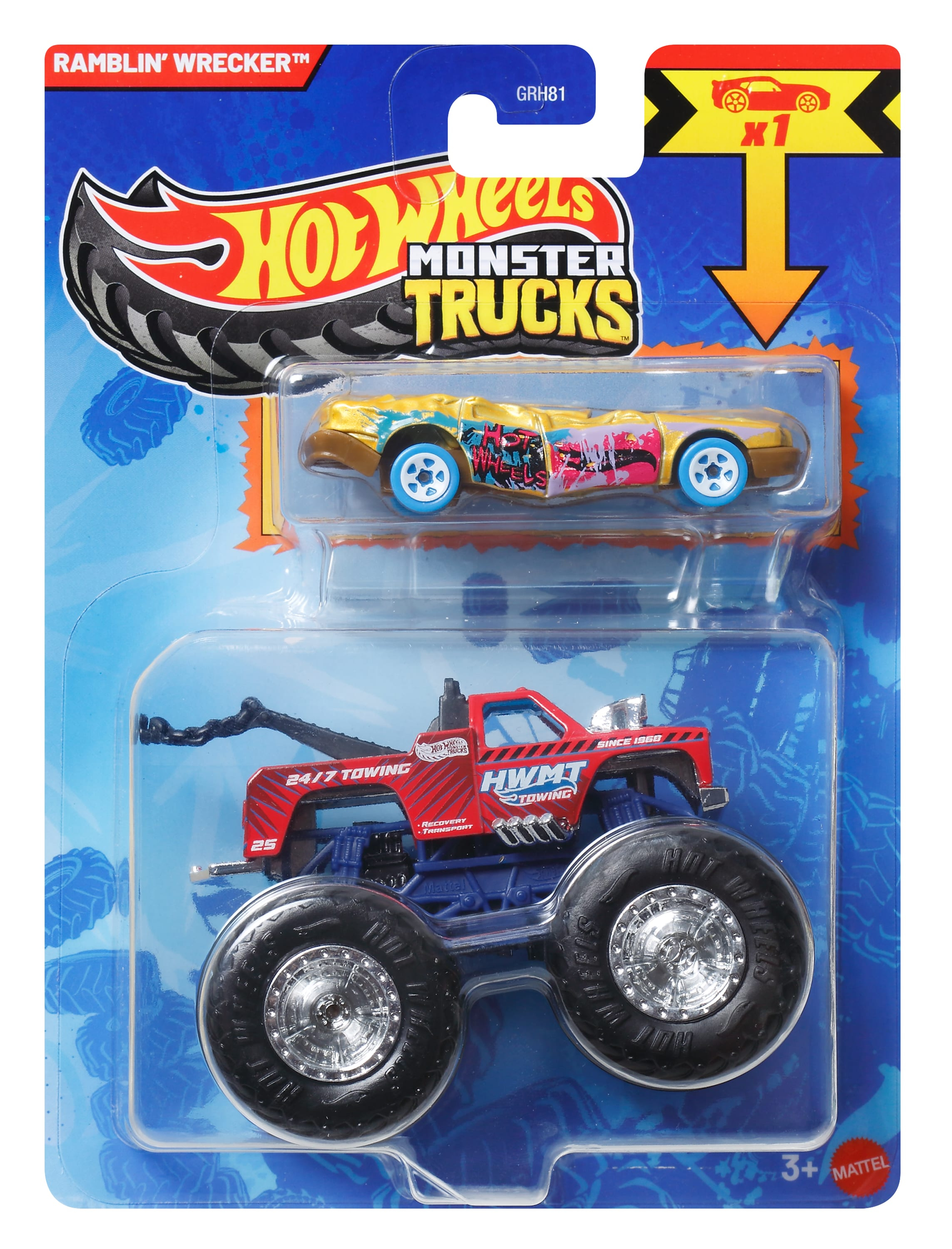 Монстр-трак Hot Wheels Ramblin Wrecker 1:64 GRH81/JCG35 - фото 1