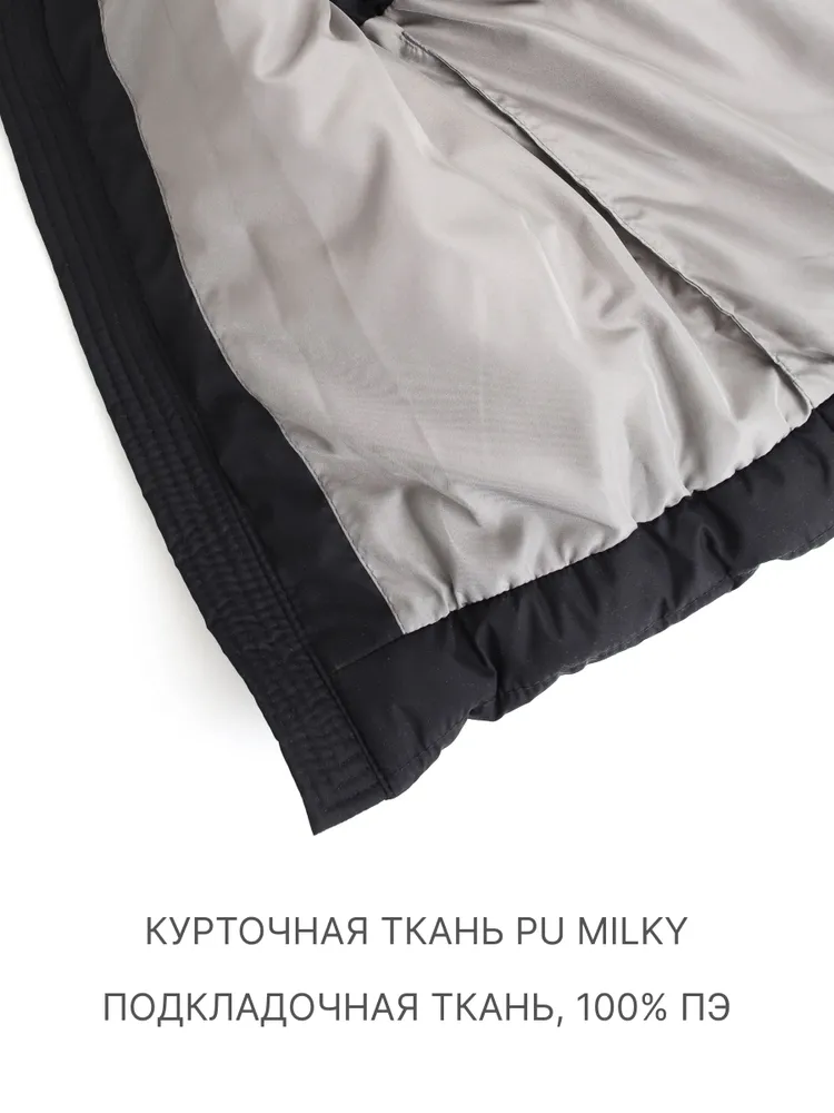 Жилет MINIDINO В-Ж-006Жилет с капюшоном утепленный черный - фото 11