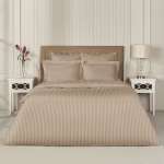 Постельное белье Arya Home Collection семейное VIP страйп сатин 2 пододеяльника