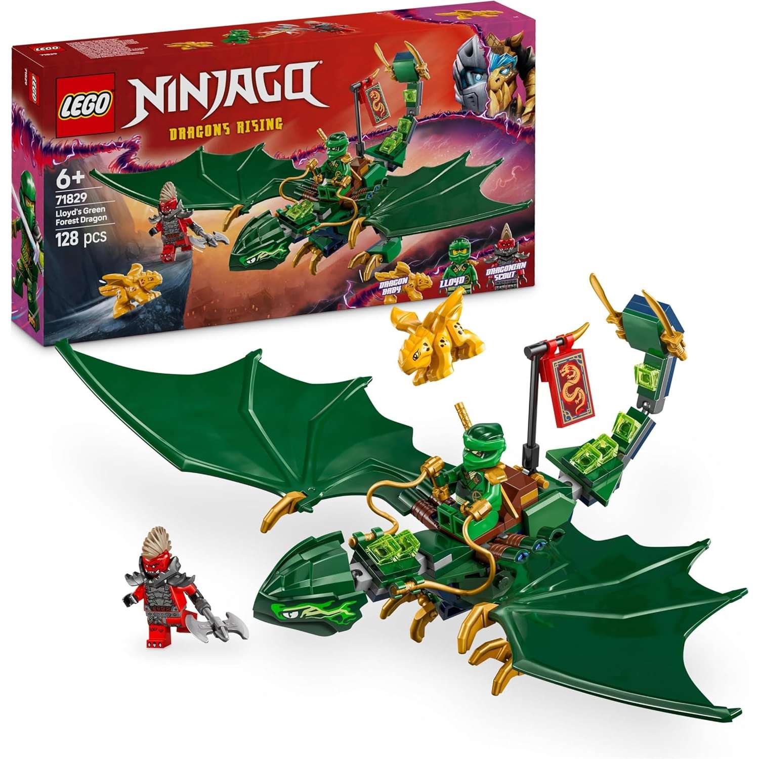 Конструктор LEGO NINJAGO Зеленый лесной дракон Ллойда блочный - фото 1