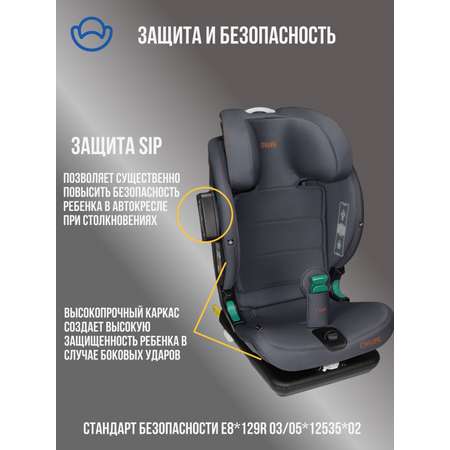 Автокресло Casual Anthrachite Isofix 1/2/3 (9-36 кг) серый